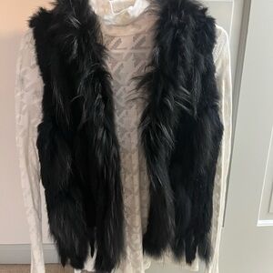 Black Fur Vest